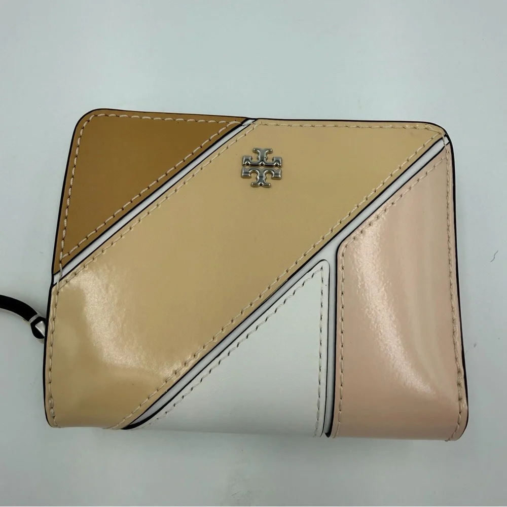 Tory Burch Emerson Color Block Leather Mini Wallet NWT